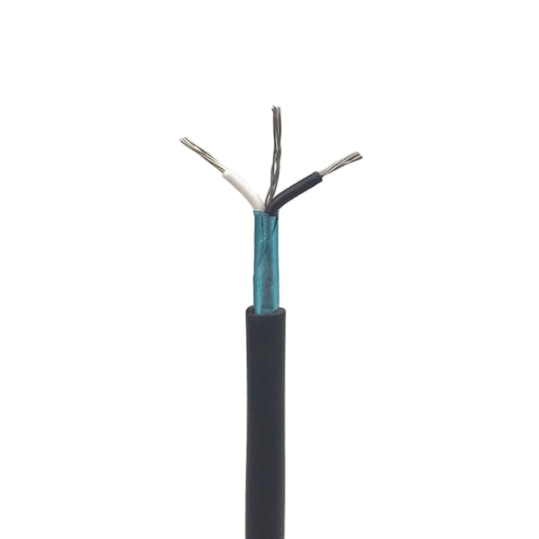 Guitar Pickup Cable: 2 Conductors (28 AWG) w/ Drain Wire & Shield, 0.107" OD, 100 ft Length